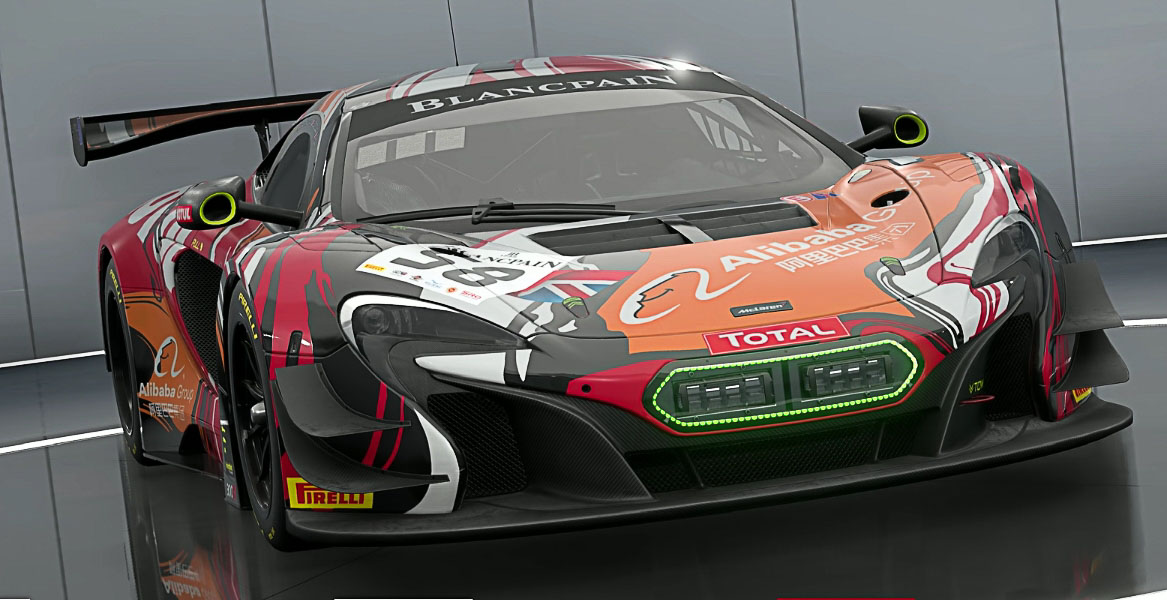 Racing Car Benz Simracing Bonn McLaren 950S GT3